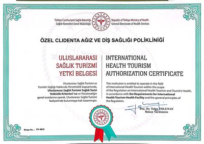 Sağlık Turizmi Yetki Belgesi